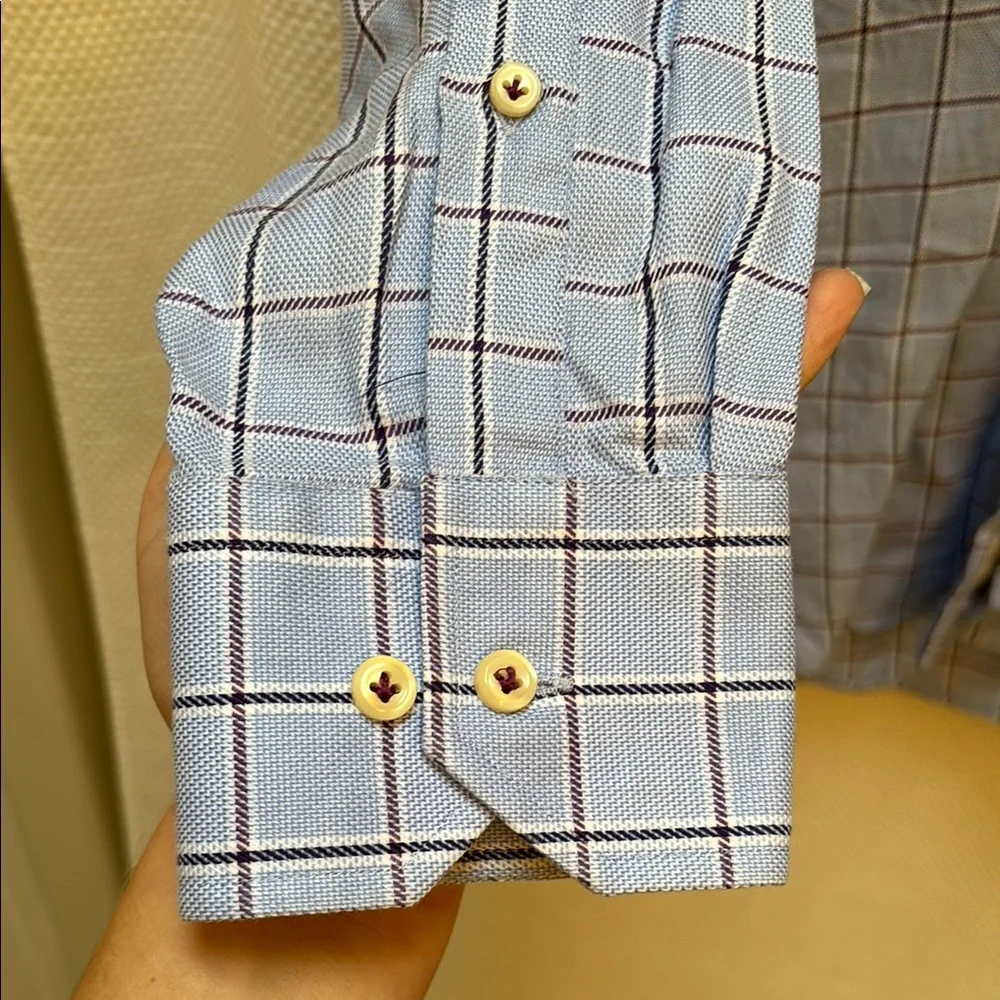 Peter Millar Blue Casual Button Down Shirt medium - Picture 5 of 8